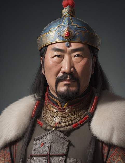 Portrait de Genghis Khan, chef des Mongols