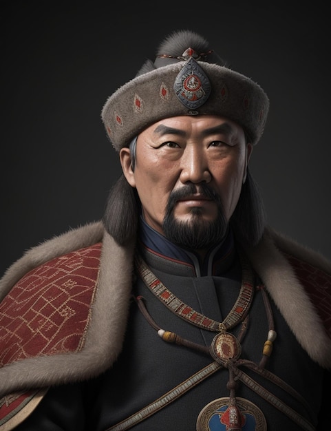 Portrait de Genghis Khan, chef des Mongols