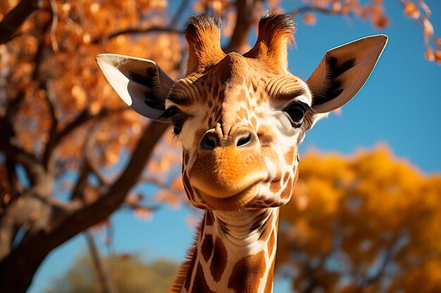 portrait d'une girafe