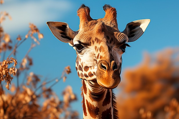 portrait d'une girafe