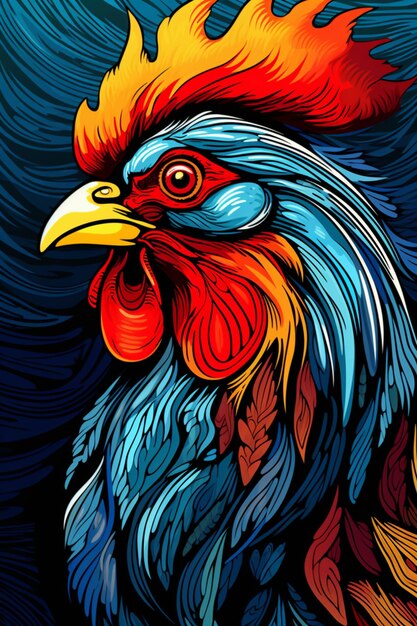 portrait en gros plan d'un coq