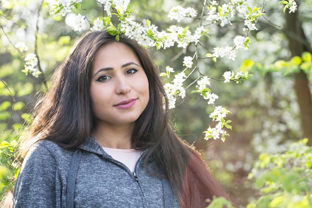 Portrait, gros plan, femme