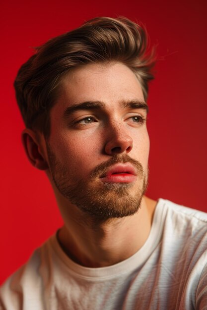 Portrait en gros plan d'un homme avec une barbe