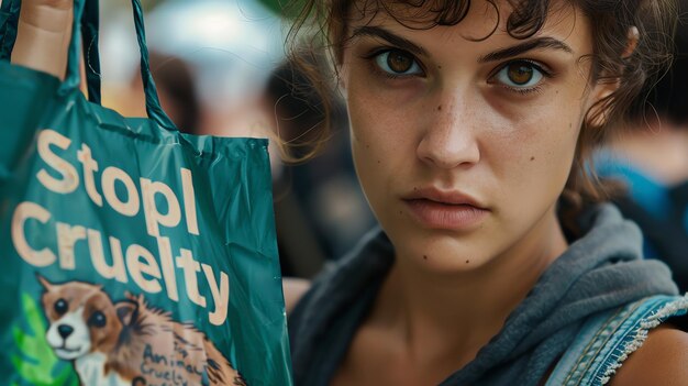 Photo portrait en gros plan d'une jeune femme aux cheveux bruns courts et aux yeux bruns