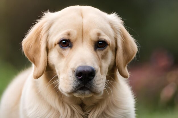 portrait en gros plan d'un mignon labrador avec un fond bokeh