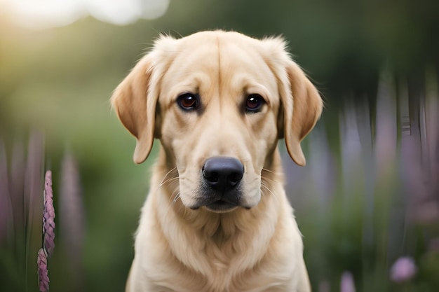 portrait en gros plan d'un mignon labrador