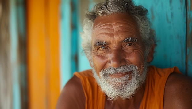 Portrait en gros plan d'un vieil homme afro-américain