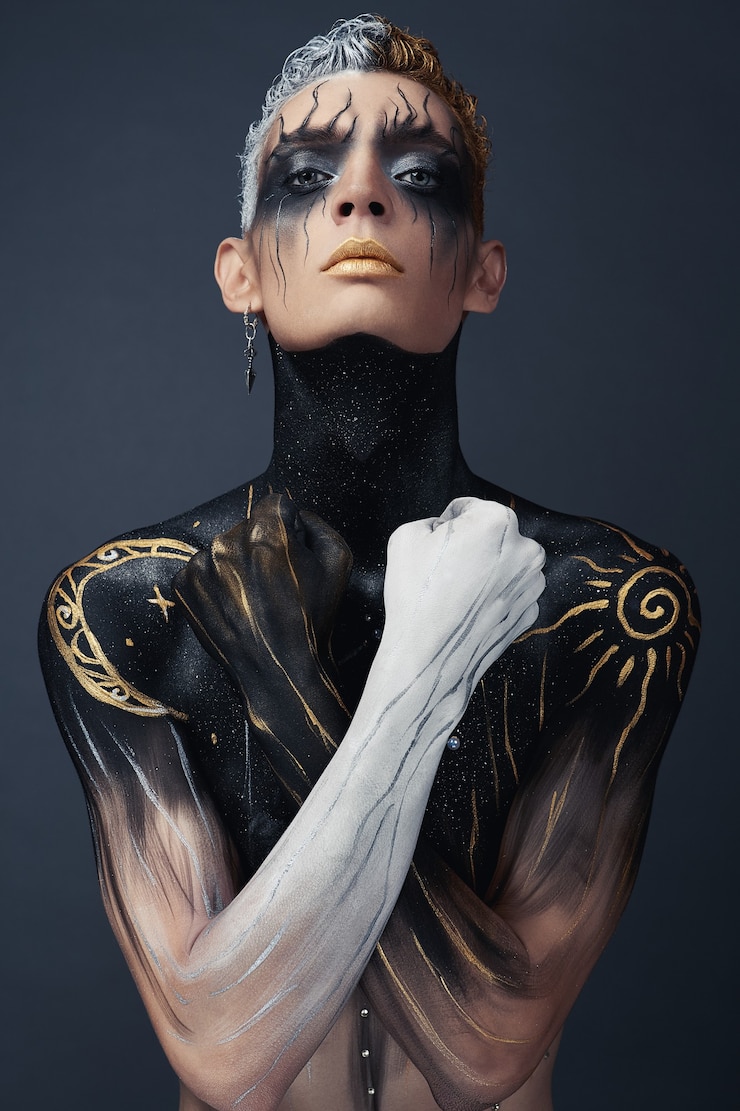 Photo portrait haute couture d'un homme.