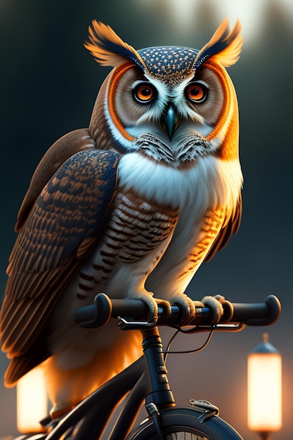 Un portrait de hibou généré par Ai