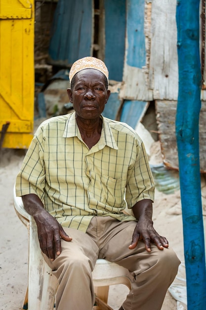 Portrait d'un homme africain du Kenya