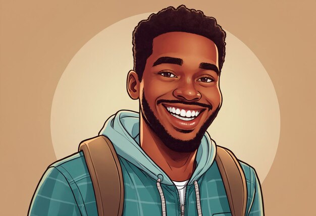 Photo portrait d'un homme afro-américain souriant