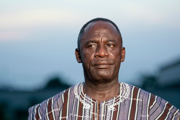 Photo portrait d'homme âgé africain