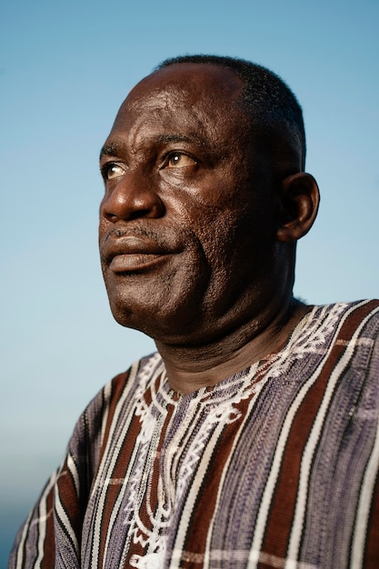 Portrait d'homme âgé africain