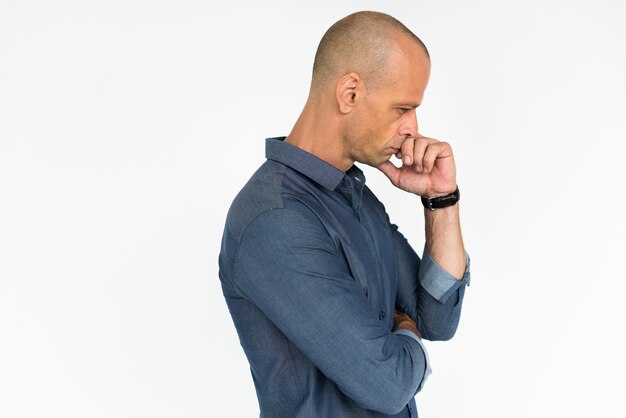 Portrait d&#39;un homme d&#39;âge mûr de race blanche