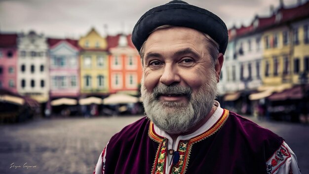 Photo portrait d'un homme avec une barbe ukraine sumy