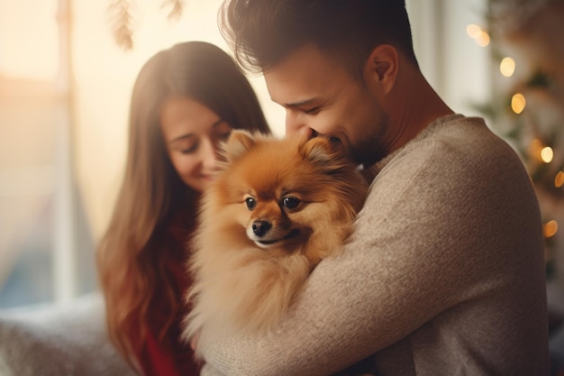 Portrait d'un homme et d'une femme qui s'embrassent