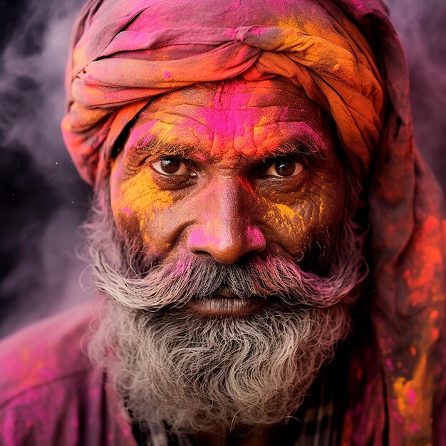 Portrait homme indien