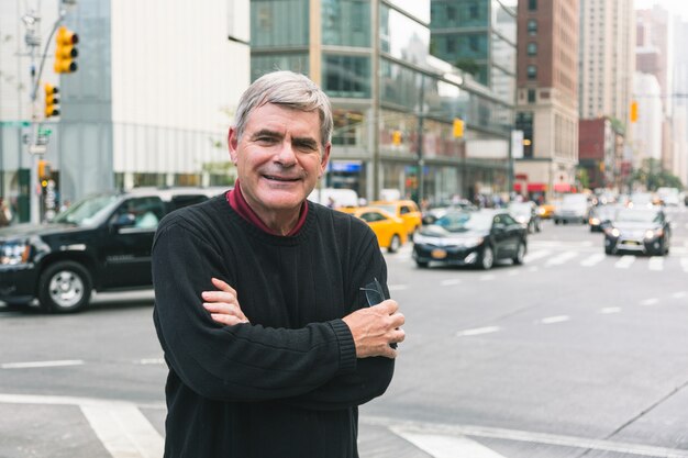 Portrait d&#39;homme senior à New York