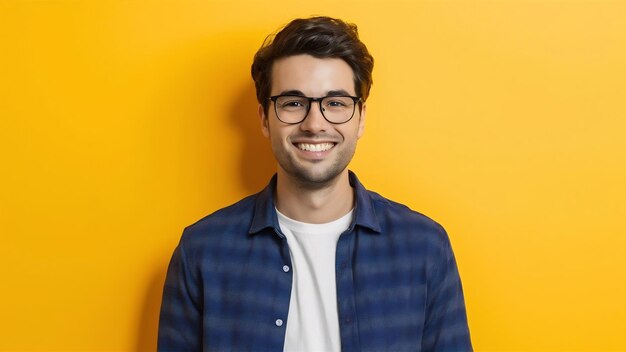 Photo portrait d'un homme souriant heureux