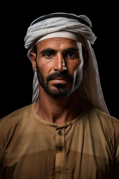 Portrait d'homme travailleur arabe