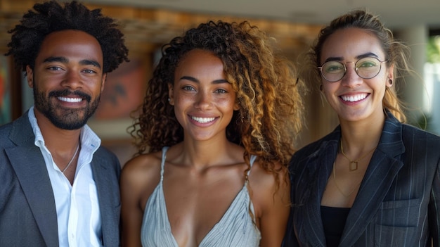 Photo portrait d'hommes d'affaires et de travail d'équipe avec un sourire coopération et avocat avec synergie confiance et