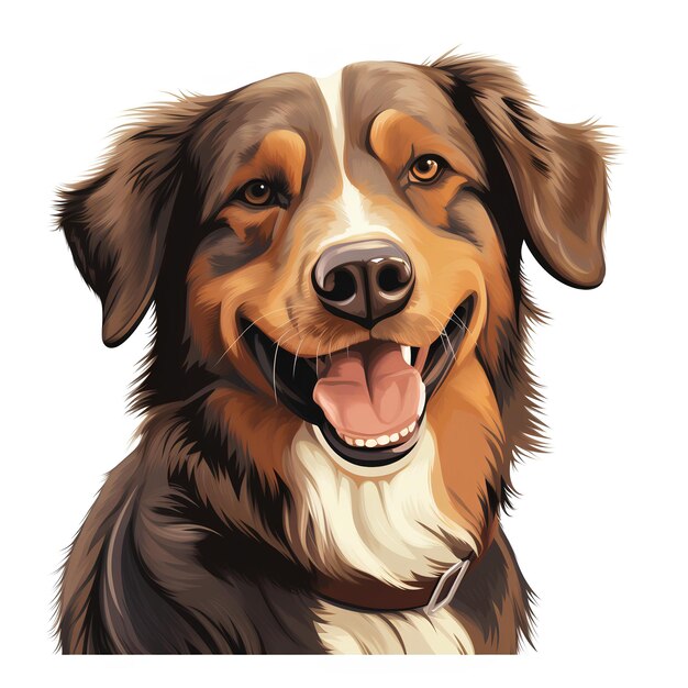 Portrait de l'illustration vectorielle du chien du zoo de Bernines