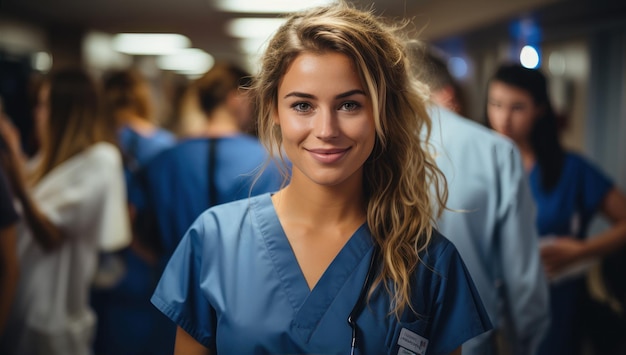 portrait d'une infirmière et d'une femme médecin en costume vert