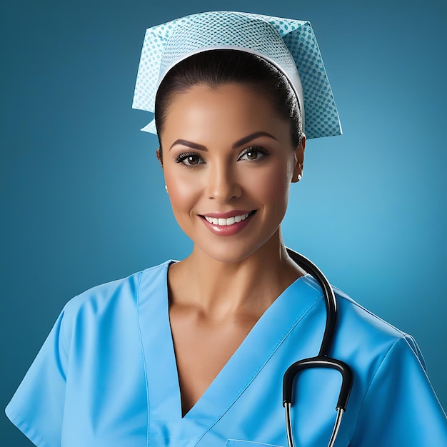 Photo portrait d'une infirmière travaillant