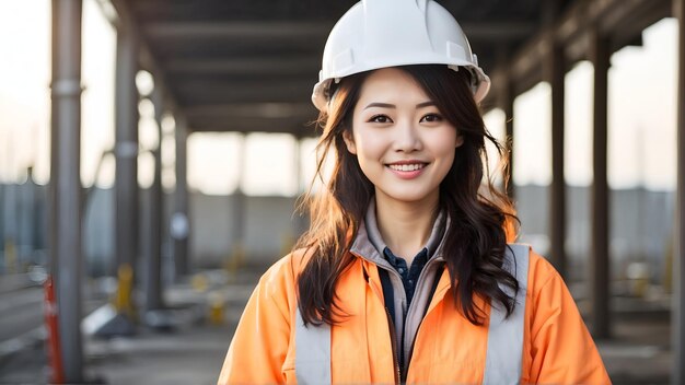 Portrait d'un ingénieur sur un chantier