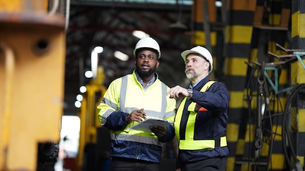 Portrait d'ingénieur de maintenance ou d'apprenti dans l'atelier de l'installation d'ingénierie ferroviaire