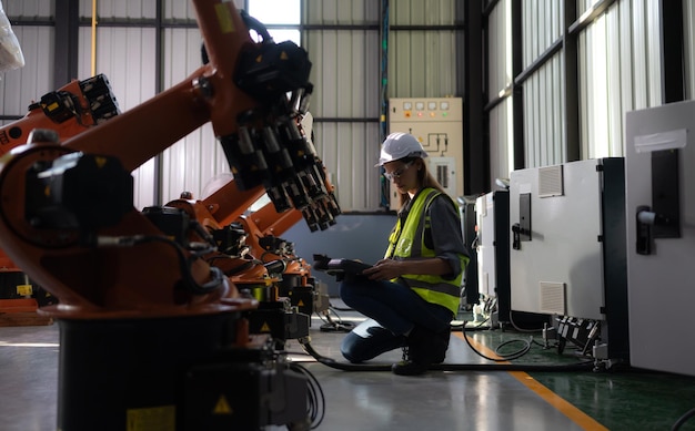 Photo portrait d'une ingénieure avec pour mission d'auditer les tests, d'améliorer les logiciels et d'étalonner le bras robotique