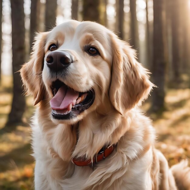 Portrait isolé d'un chien heureux et souriant à l'arrière-plan blanc 2