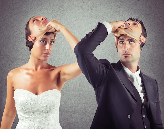 Photo portrait d'un jeune couple