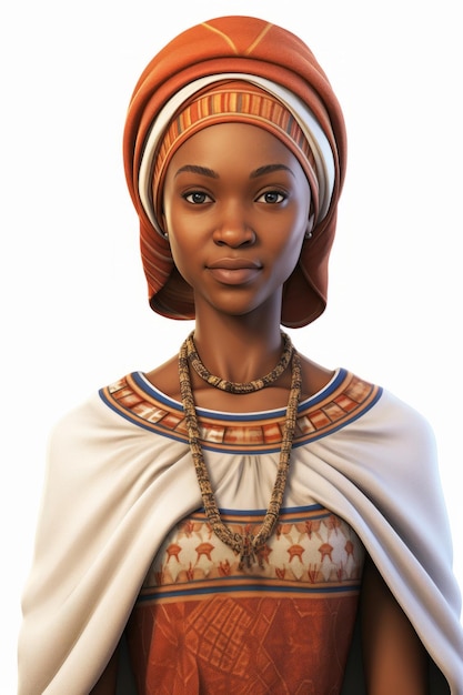 Portrait d'une jeune femme africaine