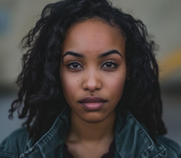 Portrait d'une jeune femme afro-américaine