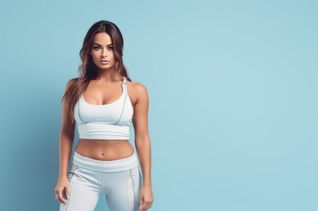 Portrait d'une jeune femme en bonne santé en vêtements de sport