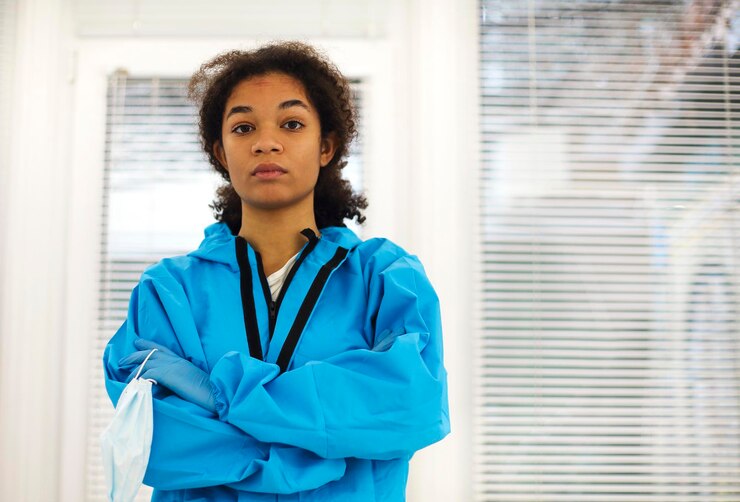 Photo portrait d'une jeune femme debout dans la ville