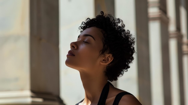 Portrait d'une jeune femme en gros plan