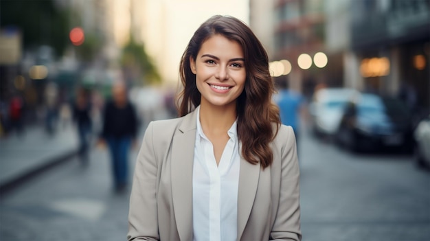 portrait d'une jeune femme souriante