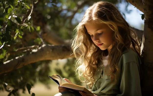 Portrait Jeune Fille39s Réflexion Ai Générative