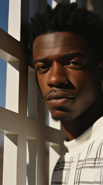 Photo portrait d'un jeune homme afro-américain
