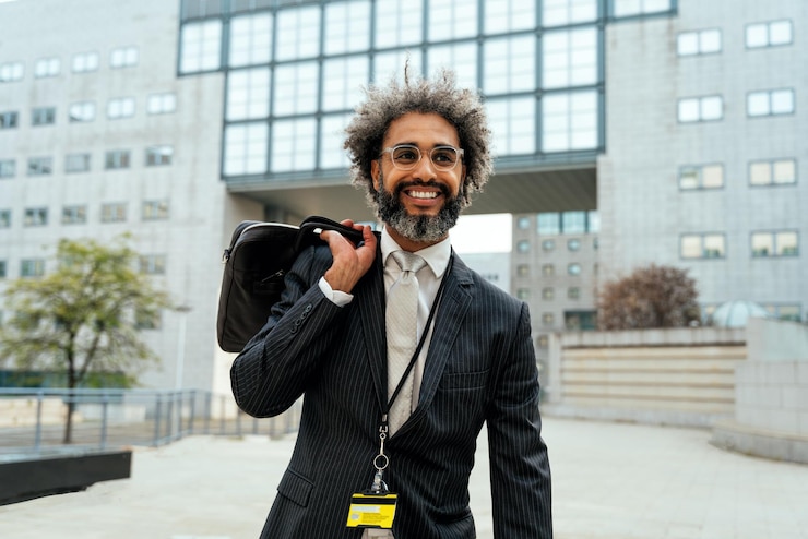 Photo portrait d'un jeune homme debout dans la ville