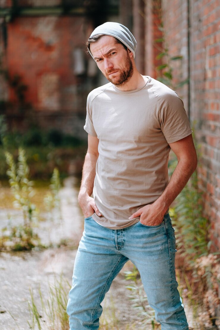 Photo portrait de jeune homme regardant ailleurs