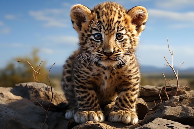 Portrait de jeune jaguar généré par l'IA