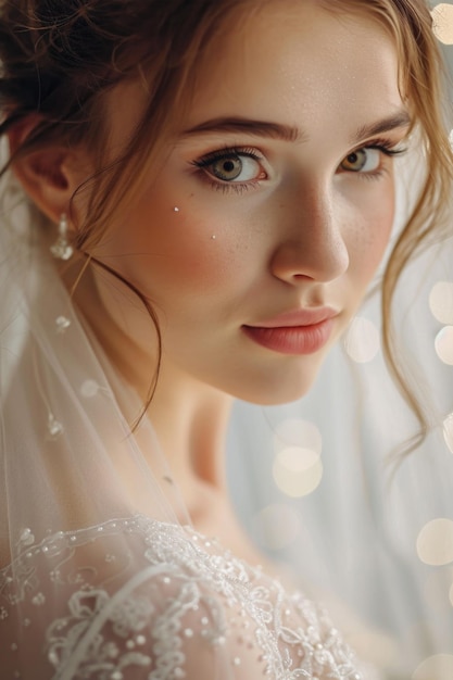 portrait d'une jeune mariée