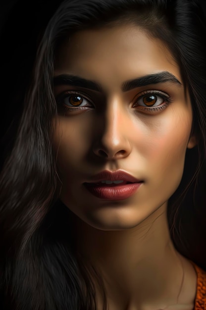 Portrait d'une jolie fille pakistanaise