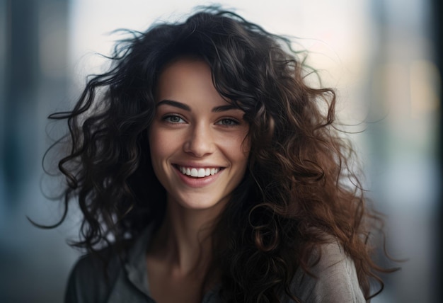 Portrait d'une jolie jeune femme regardant la caméra