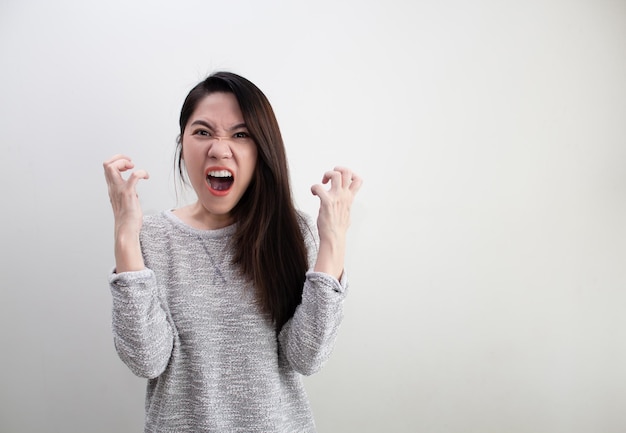 Un portrait de joyeuses femmes asiatiques heureuses gagnantes lèvent le poing pour célébrer le succès atteindre l'objectif