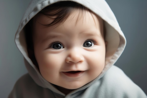 Portrait de joyeux bébé mignon ai générative