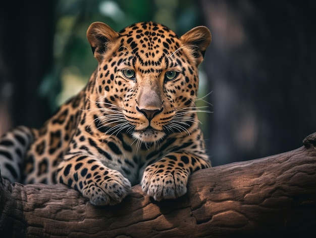 portrait de léopard en gros plan